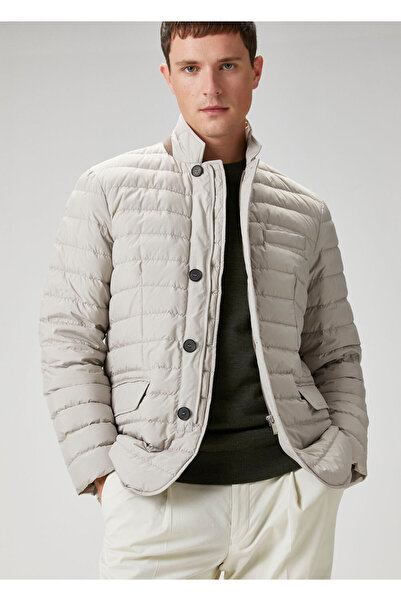Beymen Collection Bej İnce Kapitone Ceket