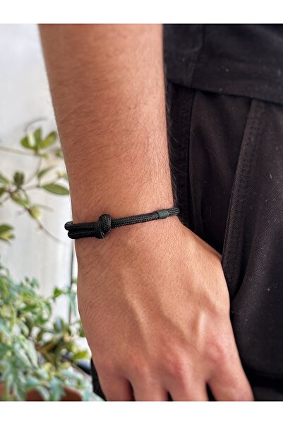 Atölye Merdiven Dayanıklı Siyah Ayarlanabilir Unisex Bileklik Erkek bileklik Haki Yeşil