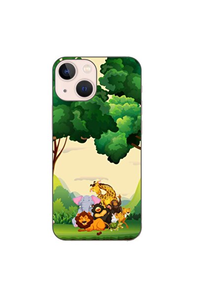 OEM Husa compatibila cu Apple iPhone 13 Mini Silicon Gel Tpu Model Jungla cu ...