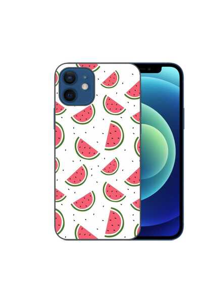OEM Θήκη συμβατή με Apple iPhone 12, από σιλικόνη gel TPU, με σχέδιο καρπουζιών.