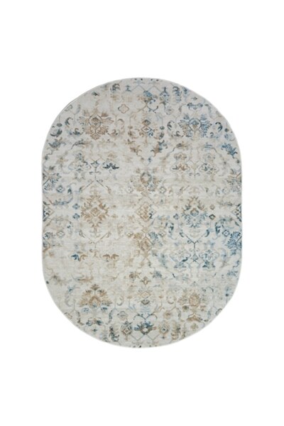 OEM Modern Oval Carpet, 180 x 250 cm, Non-slip, Beige, Washable, Compatible w...