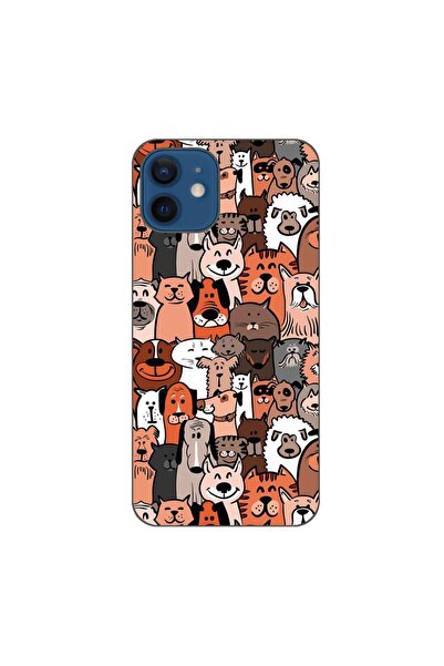 OEM Husa compatibila cu Apple iPhone 12 Silicon Gel Tpu Model Caini si Pisici...