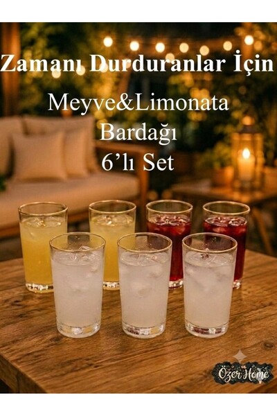 troykar Özer Home 6'LI SERT PLASTİK Şalgam Limonata Meşrubat İçecek Düğün Dav...