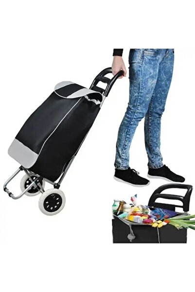 EMSELS Foldable Shopping Cart with Large Silicone Wheels – Aluminum Frame, Fi...