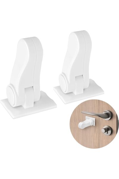 Arabest 2-Pack Child Proof Door Lever Lock,Baby Safety,Door Handle Lock,Stron...
