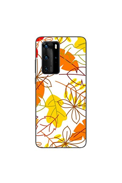 OEM Husa compatibila cu Huawei P40 Pro Silicon Gel Tpu Model Autumn Vivid Leaves