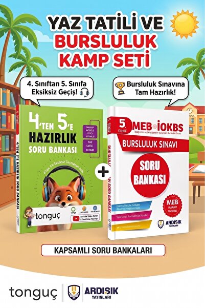 Tonguç Yayınları 4 ten 5 e Hazırlık Soru Bankası 5. Sınıf Bursluluk Soru Bankası