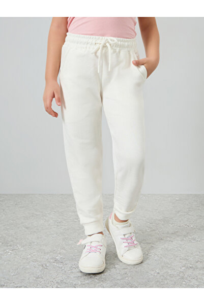 Styli Kids Off White Cotton Joggers