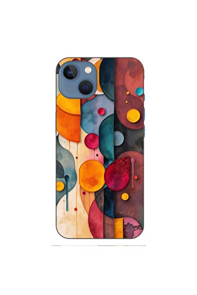 OEM Калъф, съвместим с Apple iPhone 13, силиконов гел TPU, с абстрактни форми...