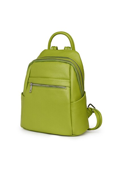 myOwn Women's light green leather Jonathan backpack