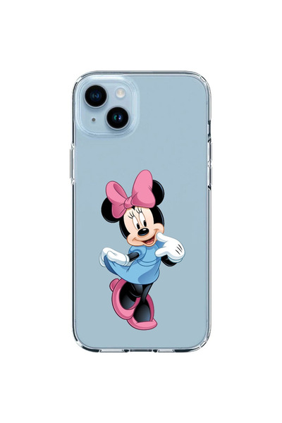 OEM Θήκη σιλικόνης διαφανής συμβατή με Apple iPhone 14 με σχέδιο Μίκυ Μάους κ...