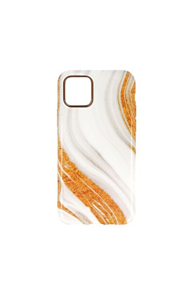 OEM Θήκη Marble Silicon Apple iPhone 11 Pro Gold / White