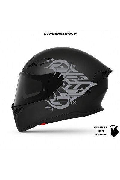 STCKRCO Create Kask Sticker – Motor Kaskı İçin Premium Yazı Kaligrafik Sticker
