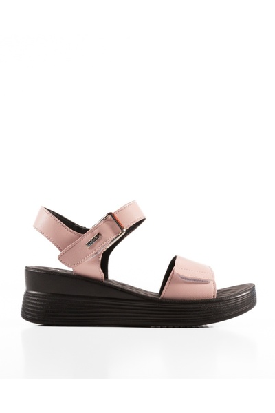 ALOGO Women's Pink Platform Sandals Made of Eco- Leather Ione