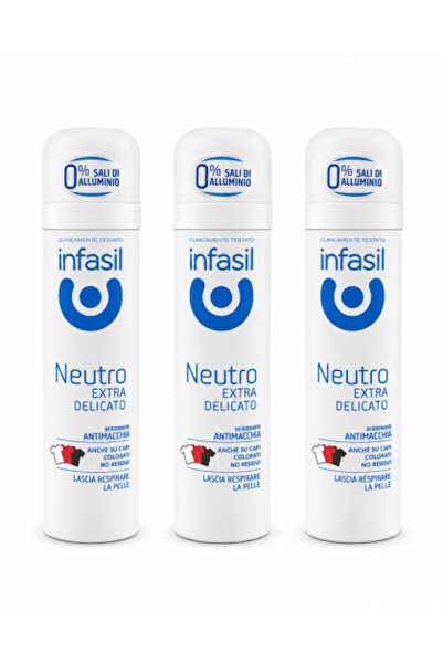 İnfasil Set 3 x Deodorant spray Neutro Extra Delicato, anti-stain, 0% aluminu...