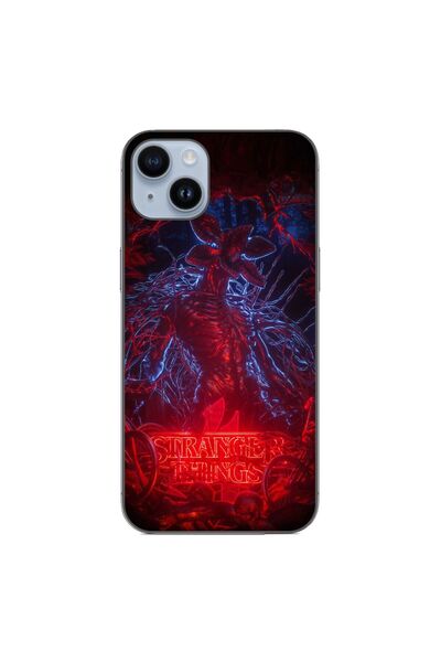 OEM Husa compatibila cu Apple iPhone 15 Plus Silicon Gel Tpu Model Stranger T...