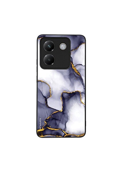 Sonique Θήκη Marble Series για Xiaomi Poco M7 Pro 5G Μωβ Γκρι