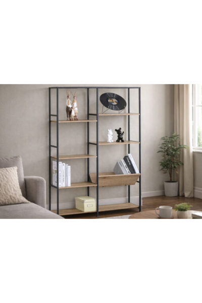 Target Home Βιβλιοθήκη-σύνθετο Tria-2 γκρι sonoma με 8 ράφια 100x27.1x150εκ. ...