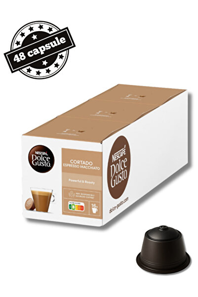 Nescafe 3 x 16 Dolce Gusto Cortado Espresso Machiatto Capsules