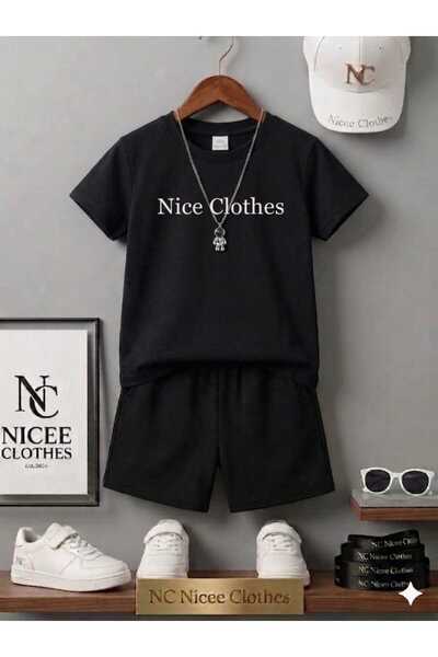 NC Nicee Clothes LETNJA DEČJA MAJICA I KRATKE HLAČE UNISEKS (BELA NICEE ODEĆA...