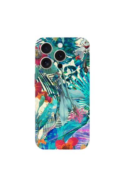 Other Apple Iphone 16 Pro Max Blue laves tropical Transparent Silicone TPU Θήκη