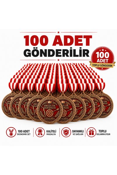 HiperAD Reklam OKÇULUK YARIŞMASI KATILIMCI MADALYASI Metal | Ödül Madalyası KATILIMCI Yarışma Okul Spor Tören OKÇULUK 4.LÜK 100 ADET