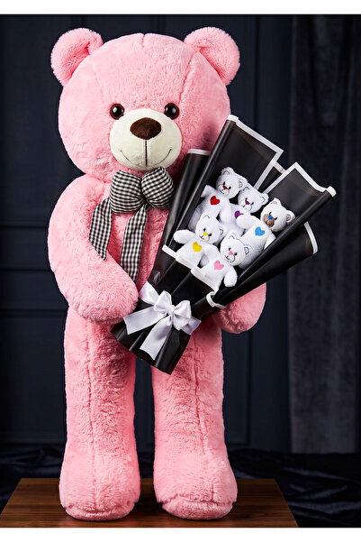 lenostra 90 cm Pink Plush Bear with Heart Teddy Bear Bouquet for Spouse, Love...