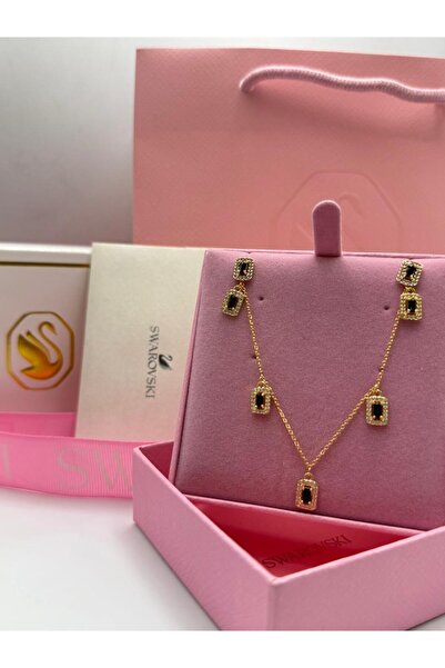 Generic Silver Beige Chain Necklace with Full Zircon Stone