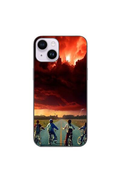 OEM Husa compatibila cu Apple iPhone 15 Silicon Gel Tpu Model Stranger Things...