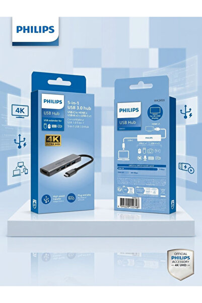 Philips SWR5051/00 USB 3.0 5'i 1 Arada Çoklayıcı Hub