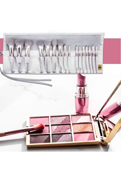 Yallabena 12-Piece Makeup Brush Set with Wooden Handles