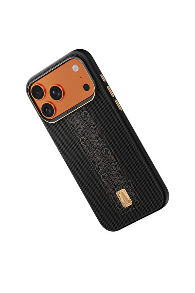 Raptic iPhone 17 Pro Max Uyumlu Kılıf M-safe Şarj Özellikli Aramid Dual Rise Serisi Kapak Siyah