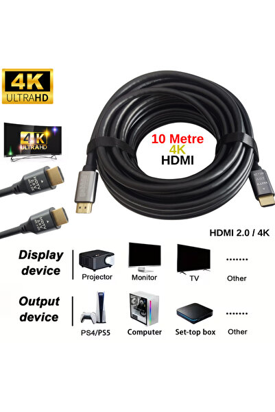 VOREX كابل جابل HDMI 2.0 بطول 10 أمتار بدقة 4K فائقة الوضوح 60 هرتز ذو نهاية ...