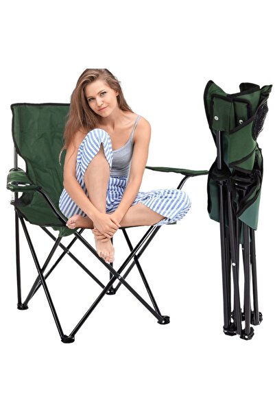 Mardil Folding Camping Chair Jack Mors with Cup Holder Navy Blue, garden trav...