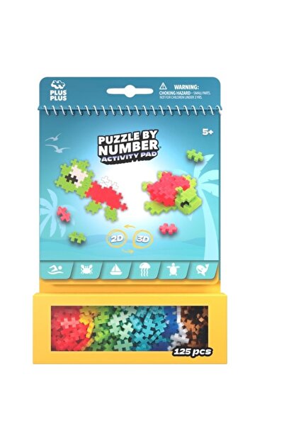 Plus Plus 125 Piece Puzzle Activity Pad Ocean-Ocean
