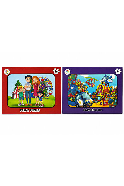 Prlk toys 🧩   مجموعة من قطعتين من ألغاز الصور المقطوعة ذات الإطار الخشبي - 2...
