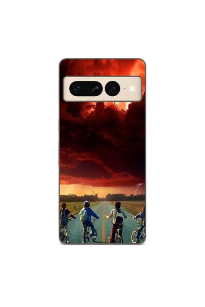 OEM Калъф, съвместим с Google Pixel 7 Pro, силиконов гел TPU модел Stranger T...