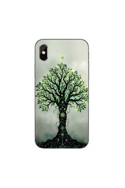 OEM Husa compatibila cu Apple iPhone XS Max Silicon Gel Tpu Model Mystical Tree