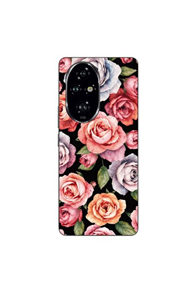 OEM Husa compatibila cu Honor 200 Pro Silicon Gel Tpu Model Colorfull Roses P...
