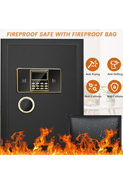 TAPIT Safe box,Home Safe Box Fireproof Waterproof, Heavy Duty Fire proof Safe...