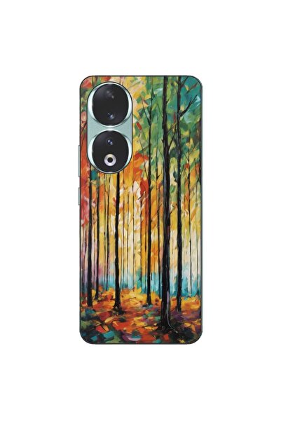 OEM Husa compatibila cu Honor 90 5G Silicon Gel Tpu Model Colored Forest Art