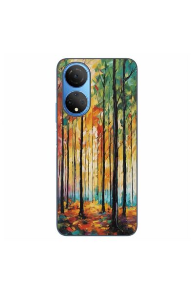 OEM Husa compatibila cu Honor X7 Silicon Gel Tpu Model Colored Forest Art