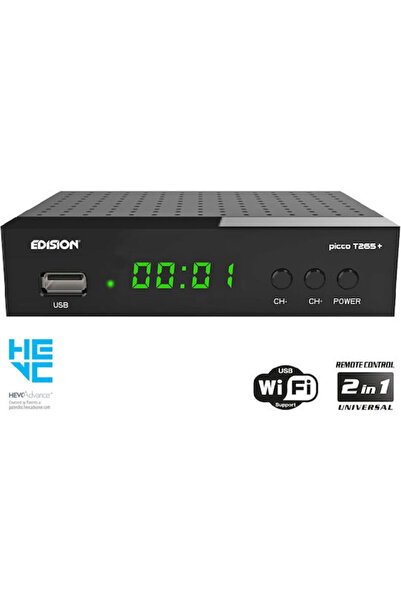 Edision Picco T265 Ψηφιακός Δέκτης Mpeg-4 SD (480p) με λειτουργία PVR (Εγγραφ...