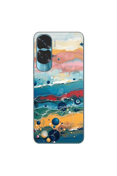 OEM Husa compatibila cu Honor 90 Lite 5G Silicon Gel Tpu Model Painted Waterw...