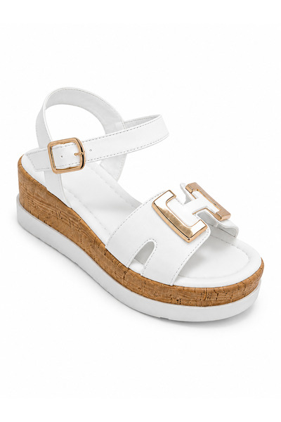 Castle Black Liza Beyaz - Daily Comfortable - Women's Sandals