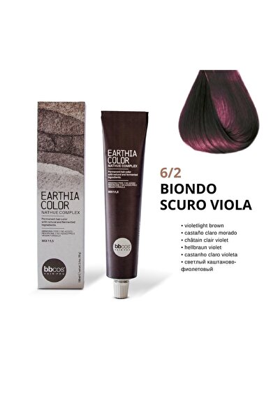Bbcos Hair Pro Earthia Color Nathue Complex Permanent Hair Dye, 6/2, Dark Blo...