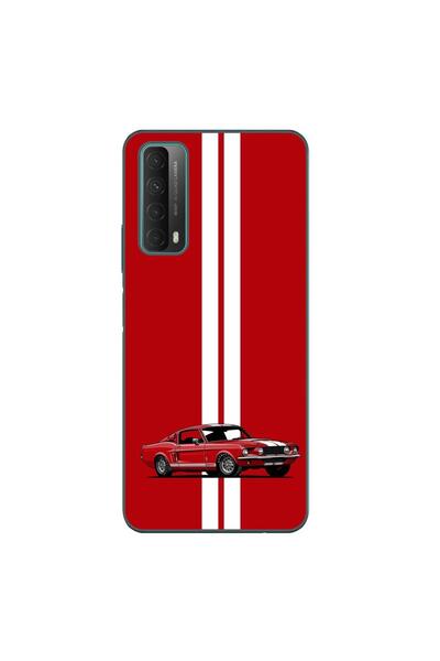 OEM Husa compatibila cu Huawei P Smart 2021 Silicon Gel Tpu Model Red Mustang