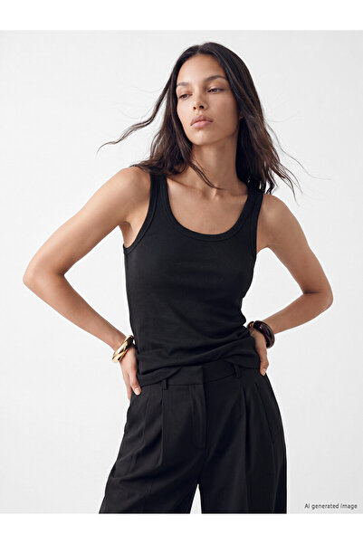 LC Waikiki Black U Neck Women's Athlete
