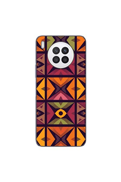 OEM Husa compatibila cu Huawei Nova 8i Silicon Gel Tpu Model Tribal Retro Shapes