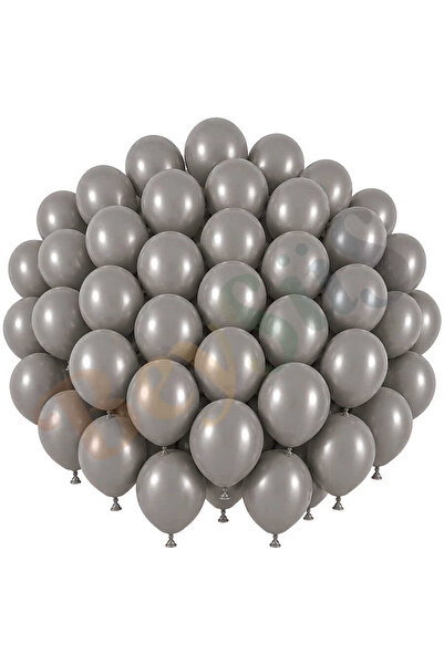 BeySüS Smoke Color Latex Retro Balloons (30 cm) - 50 Pieces